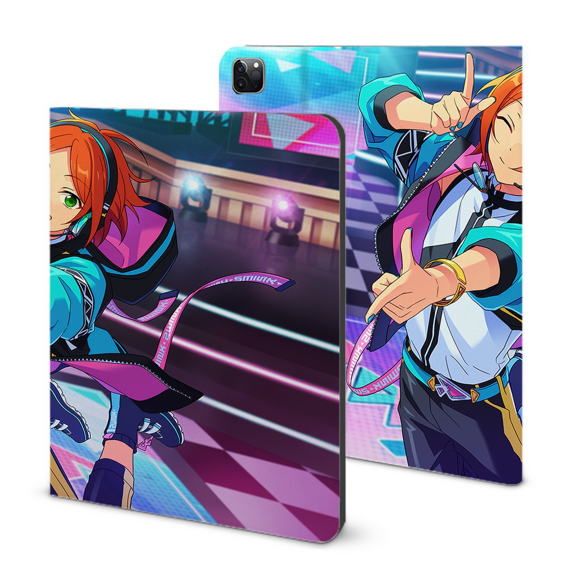 （画像用） あんさんぶるスターズ! Ensemble Stars IPad ケース ブック型 PUレザー TPU 耐衝撃 軽量 薄型 ペン収納なし 全面保護 IPad 各モデル対応